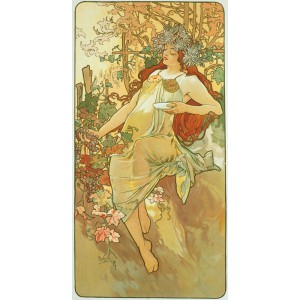 Lemeznaptr Alphonse Mucha 2024, 30  30 cm (naptr)